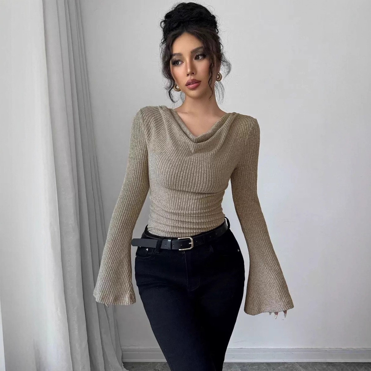 Women's Blouse Longsleeve Soli - огляд і ціна Off Shoulder Top