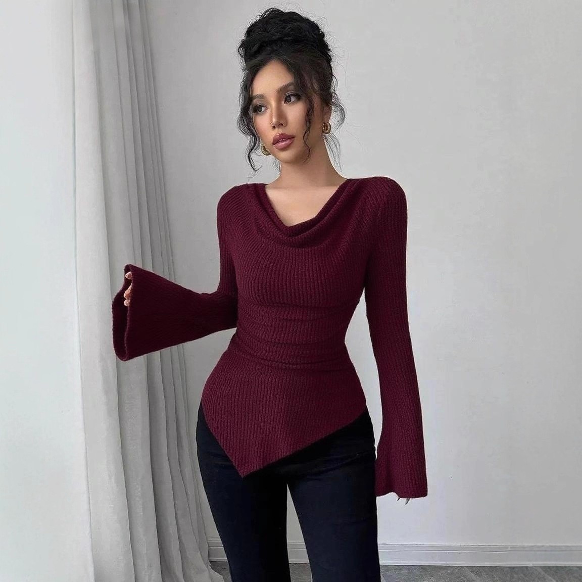 Women's Blouse Longsleeve Soli - огляд і ціна Off Shoulder Top