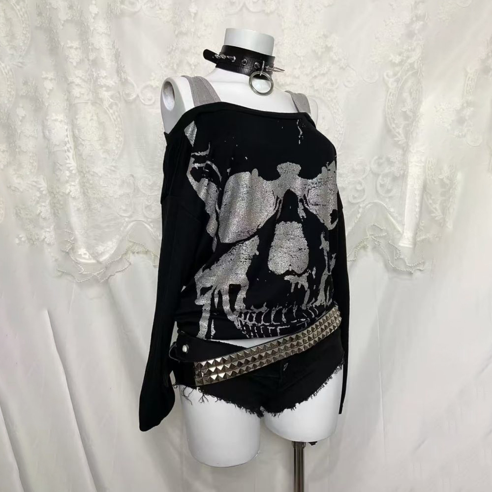 Y2K Fake Two-Piece Retro Top S - огляд і ціна Off Shoulder Top