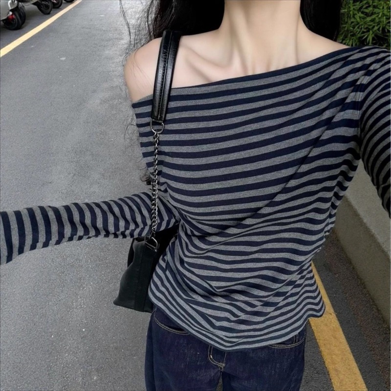 Women Vintage Striped Off Shou - огляд і ціна Off Shoulder Top