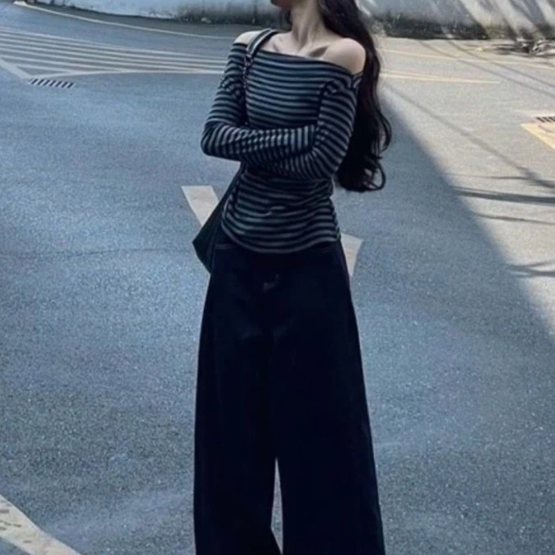 Women Vintage Striped Off Shou - огляд і ціна Off Shoulder Top