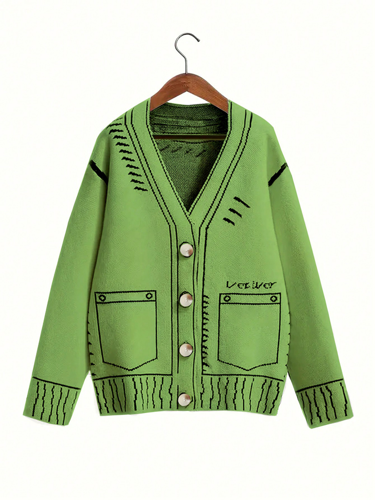 plus Size Women's Button-Up Ca - огляд і ціна Women'S Fashion Knitwear