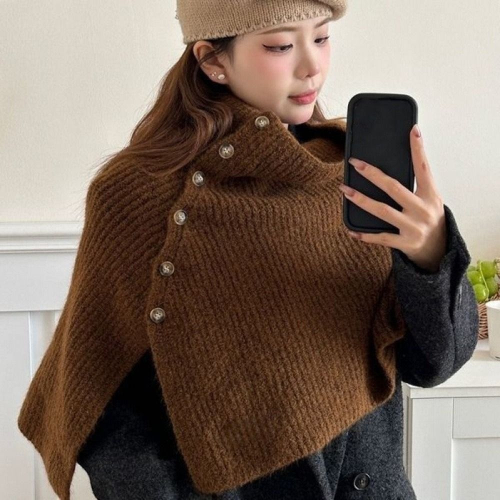 Classic Button Knitted Shawl W - огляд і ціна Women'S Fashion Knitwear